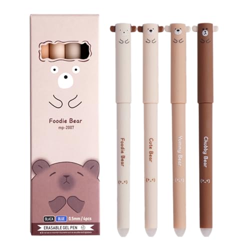 Stift mit Radiergummi, Tier-Gelstifte, Schwarz, glattes Schreibwaren, niedliches Schreibwaren-Set, feine Spitze, 0,5 mm, mit Radiergummis für Kinder, Studenten, Erwachsene, Schule, Büro Stift mit Radiergummi, Tier-Gelstifte, Schwarz, glattes Schreibwaren, niedliches Schreibwaren-Set, feine Spitze, 0,5 mm, mit Radiergummis für Kinder, Studenten, Erwachsene, Schule, Büro von Samuliy