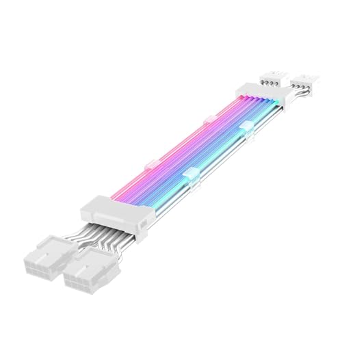 Versorgungsverlängerungskabel, RGB-Verlängerungskabel, ARGB-GPU-Versorgungskabel, synchronisiertes PSU-Kabel, 24-poliges Farbmodus-Kabel-Verlängerungs-Set von Samuliy