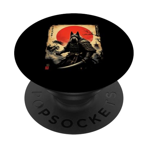 Samurai Hund PopSockets Klebender PopGrip von Samurai Hund Designs