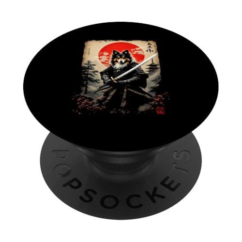 名流侍 Samurai Hund PopSockets Klebender PopGrip von Samurai Hund Designs