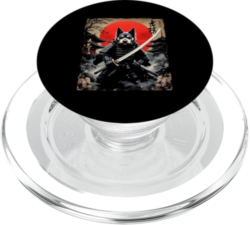 徳者剱 Samurai Hund PopSockets PopGrip für MagSafe von Samurai Hund Designs