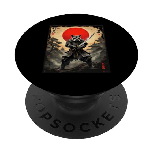Samurai Hund Kunst PopSockets Klebender PopGrip von Samurai Hund Kunst Designs