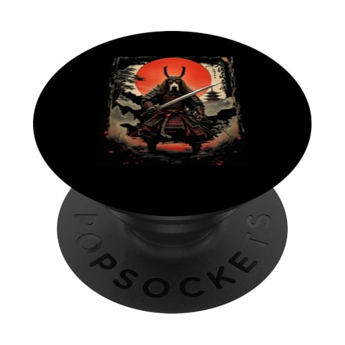 Samurai Hund Kunst PopSockets Klebender PopGrip von Samurai Hund Kunst Designs