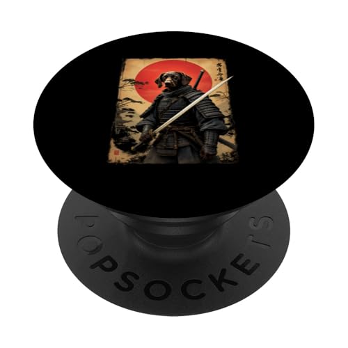 創造劇的 Samurai Hund Kunst PopSockets Klebender PopGrip von Samurai Hund Kunst Designs