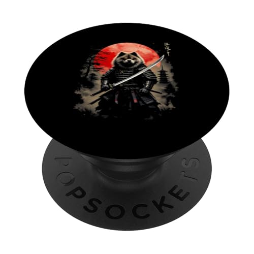 張道亭 Samurai Hund Kunst PopSockets Klebender PopGrip von Samurai Hund Kunst Designs