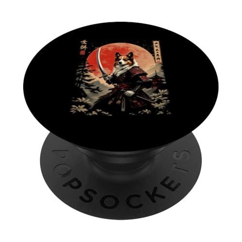 Samurai Hund Kunst PopSockets Klebender PopGrip von Samurai Hund Kunst Designs
