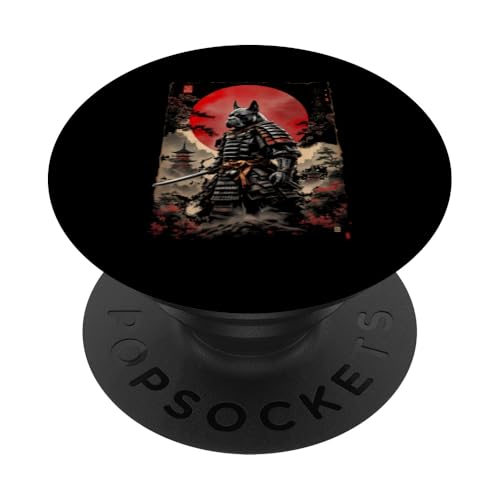 Samurai Hund Kunst PopSockets Klebender PopGrip von Samurai Hund Kunst Designs