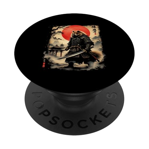 侍従犬 Samurai Hund Kunst PopSockets Klebender PopGrip von Samurai Hund Kunst Designs