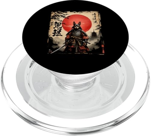 Samurai Hund Kunst PopSockets PopGrip für MagSafe von Samurai Hund Kunst Designs