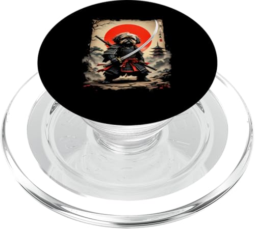 サムライ Samurai Hund Kunst PopSockets PopGrip für MagSafe von Samurai Hund Kunst Designs