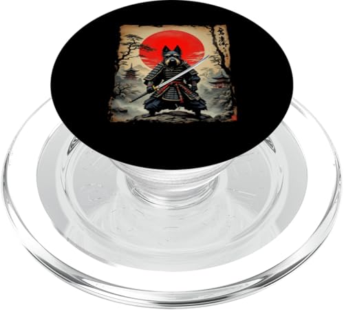 Samurai Hund Kunst PopSockets PopGrip für MagSafe von Samurai Hund Kunst Designs