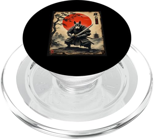 Samurai Hund Kunst PopSockets PopGrip für MagSafe von Samurai Hund Kunst Designs