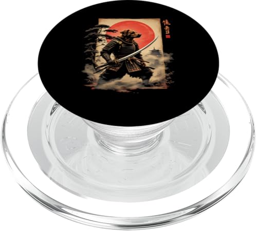 侍者 Samurai Hund Kunst PopSockets PopGrip für MagSafe von Samurai Hund Kunst Designs