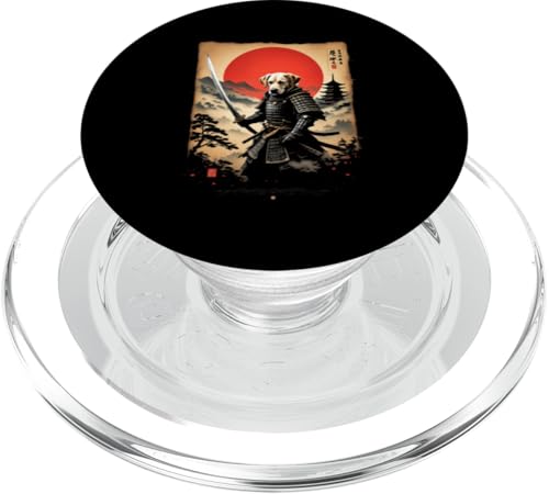 Samurai Hund Kunst PopSockets PopGrip für MagSafe von Samurai Hund Kunst Designs