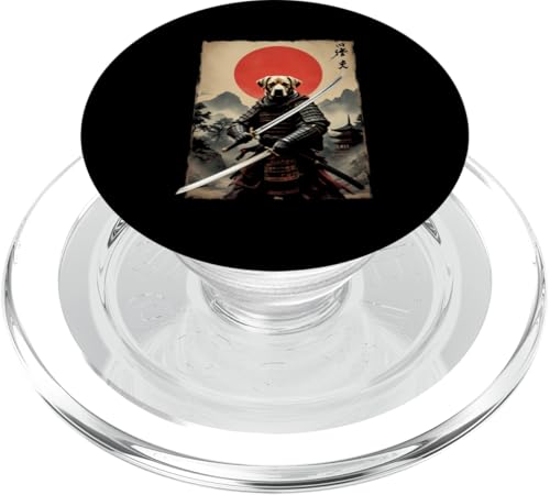 Samurai Hund Kunst PopSockets PopGrip für MagSafe von Samurai Hund Kunst Designs