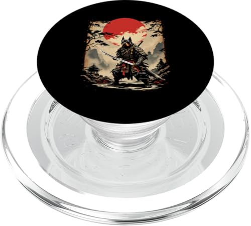 Samurai Hund Kunst PopSockets PopGrip für MagSafe von Samurai Hund Kunst Designs