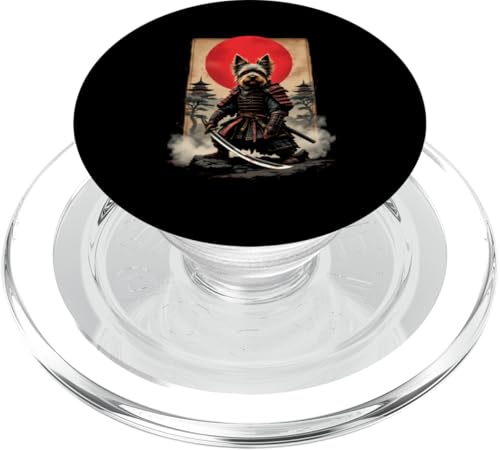 Samurai Hund Kunst PopSockets PopGrip für MagSafe von Samurai Hund Kunst Designs