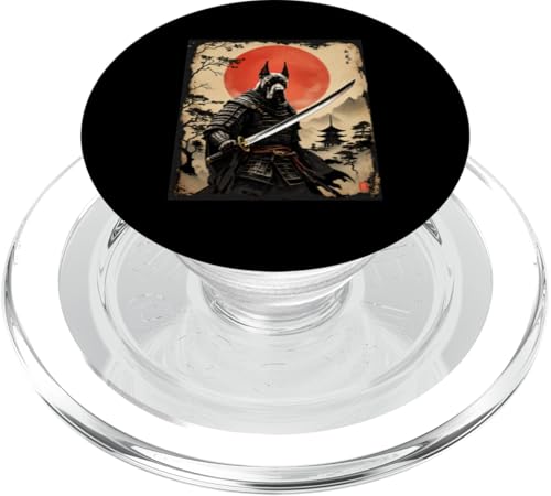 Samurai Hund Kunst PopSockets PopGrip für MagSafe von Samurai Hund Kunst Designs