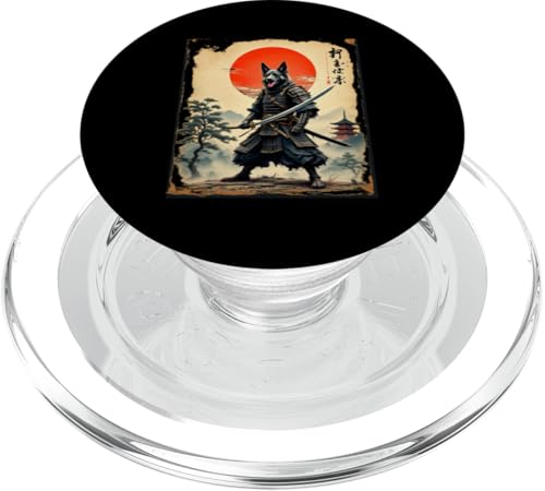 押韻佐茶 Samurai Hund Kunst PopSockets PopGrip für MagSafe von Samurai Hund Kunst Designs