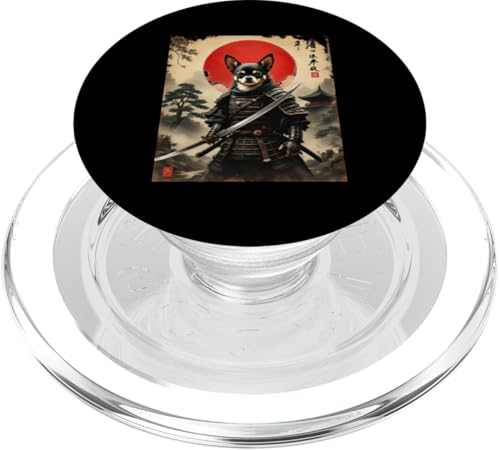 Samurai Hund Kunst PopSockets PopGrip für MagSafe von Samurai Hund Kunst Designs
