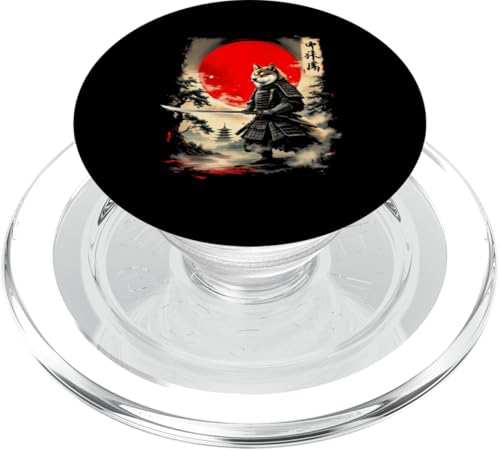 中秋搏 Samurai Hund Kunst PopSockets PopGrip für MagSafe von Samurai Hund Kunst Designs