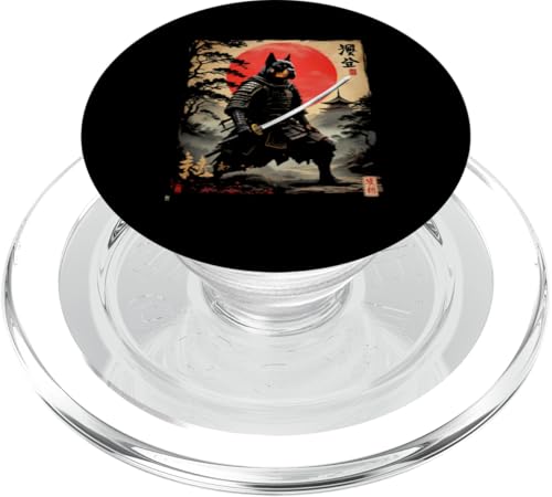Samurai Hund Kunst PopSockets PopGrip für MagSafe von Samurai Hund Kunst Designs
