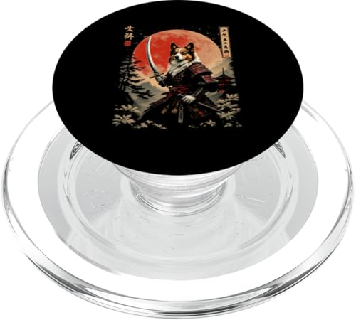 Samurai Hund Kunst PopSockets PopGrip für MagSafe von Samurai Hund Kunst Designs