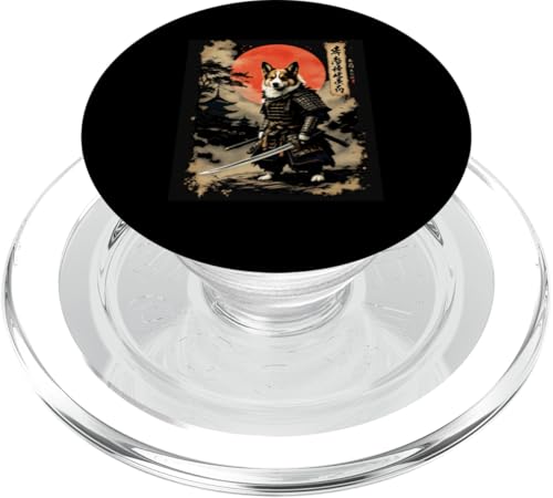 Samurai Hund Kunst PopSockets PopGrip für MagSafe von Samurai Hund Kunst Designs