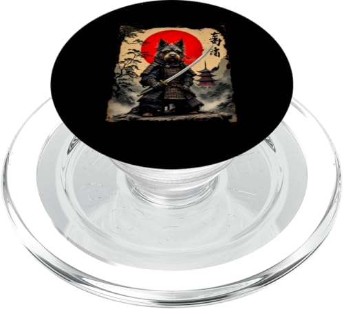 Samurai Hund Kunst PopSockets PopGrip für MagSafe Samurai Hund Kunst PopSockets PopGrip für MagSafe von Samurai Hund Kunst Designs