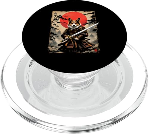 Samurai Hund Kunst PopSockets PopGrip für MagSafe Samurai Hund Kunst PopSockets PopGrip für MagSafe von Samurai Hund Kunst Designs