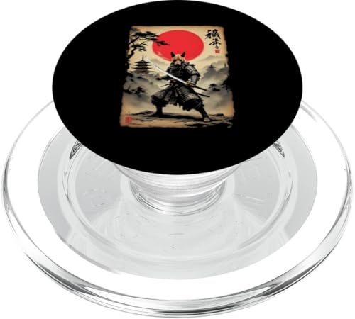 Samurai Hund Kunst PopSockets PopGrip für MagSafe Samurai Hund Kunst PopSockets PopGrip für MagSafe von Samurai Hund Kunst Designs
