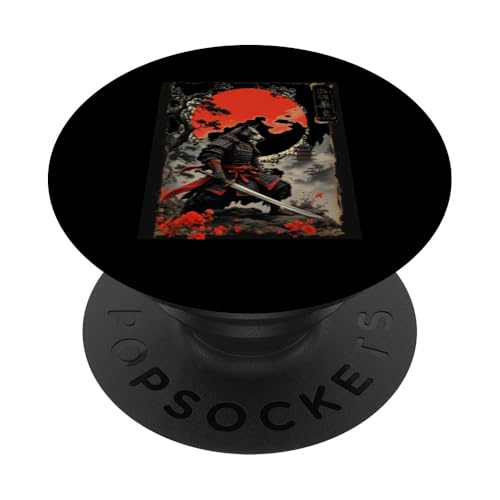Samurai Wolf Kunst PopSockets Klebender PopGrip von Samurai Wolf Kunst Designs