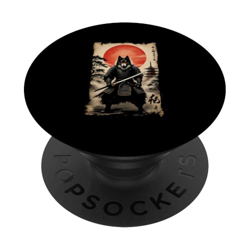 Samurai Wolf Kunst PopSockets Klebender PopGrip von Samurai Wolf Kunst Designs