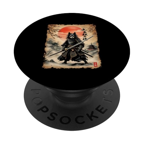 Samurai Wolf Kunst PopSockets Klebender PopGrip von Samurai Wolf Kunst Designs