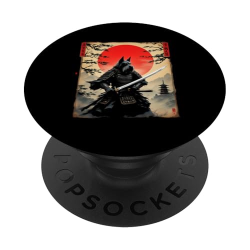 Samurai Wolf Kunst PopSockets Klebender PopGrip Samurai Wolf Kunst PopSockets Klebender PopGrip von Samurai Wolf Kunst Designs