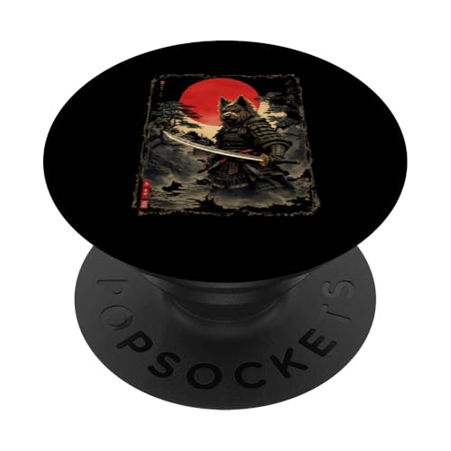 Samurai Wolf Kunst PopSockets Klebender PopGrip Samurai Wolf Kunst PopSockets Klebender PopGrip von Samurai Wolf Kunst Designs