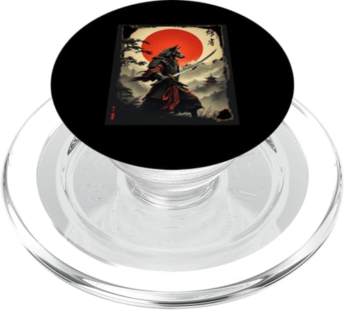 Samurai Wolf Kunst PopSockets PopGrip für MagSafe von Samurai Wolf Kunst Designs