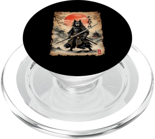 Samurai Wolf Kunst PopSockets PopGrip für MagSafe von Samurai Wolf Kunst Designs
