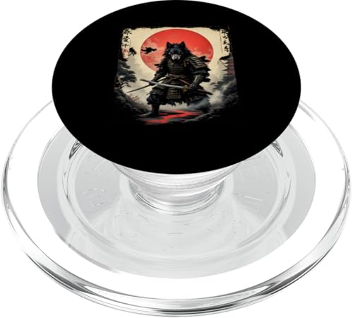 Samurai Wolf Kunst PopSockets PopGrip für MagSafe Samurai Wolf Kunst PopSockets PopGrip für MagSafe von Samurai Wolf Kunst Designs