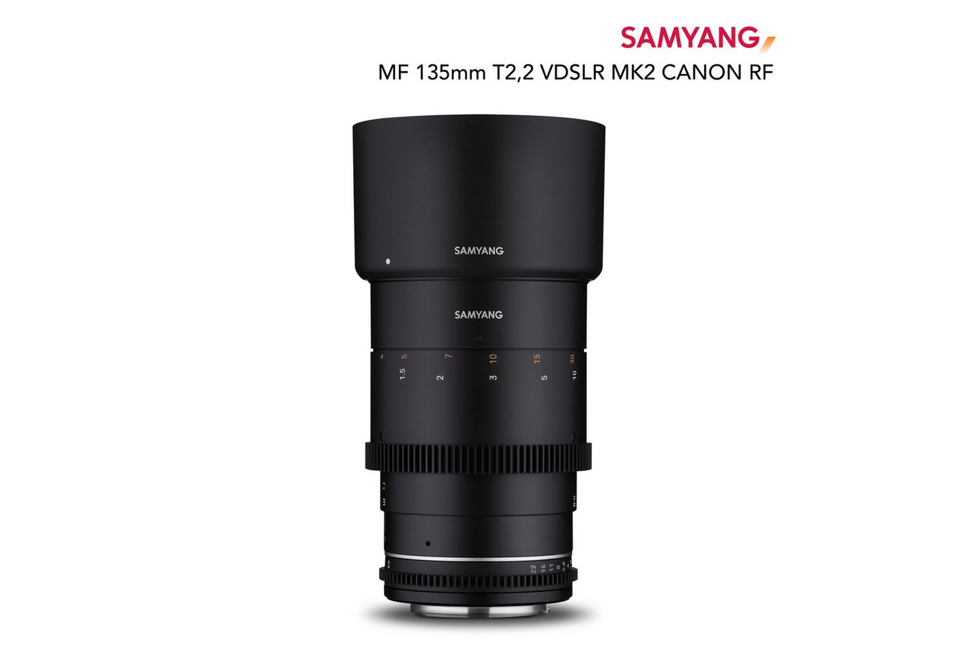 Samyang MF 135mm T2,2 VDSLR MK2 Canon RF Teleobjektiv von Samyang