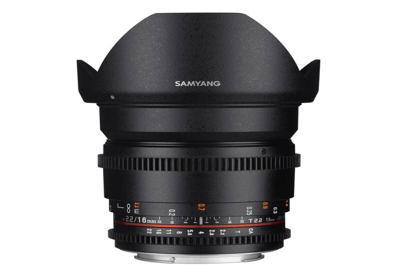 Samyang MF 16mm T2,2 Video APS-C II Canon EF Superweitwinkelobjektiv von Samyang