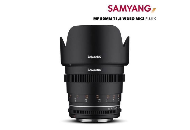 Samyang MF 50mm T1,5 VDSLR MK2 Fuji X Normalobjektiv von Samyang