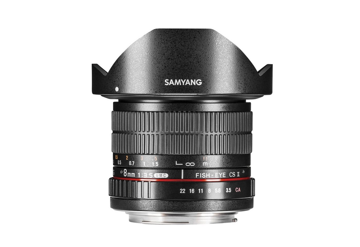 Samyang MF 8mm F3,5 Fisheye II APS-C Canon EF Fisheyeobjektiv von Samyang