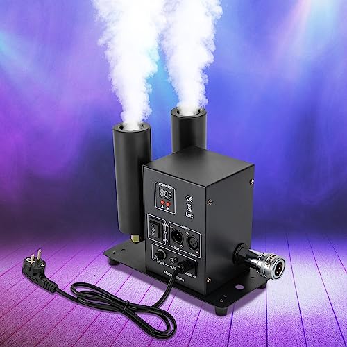 2 Kopf CO2 Nebelmaschine Digital CO2 Jet Machine Fogger Smoke Cannon DMX512 Smoke Mister Machine Multi-angle Fog Machine mit 6m Schlauch, für DJ Concerts Party Events Hochzeit von SanBouSi
