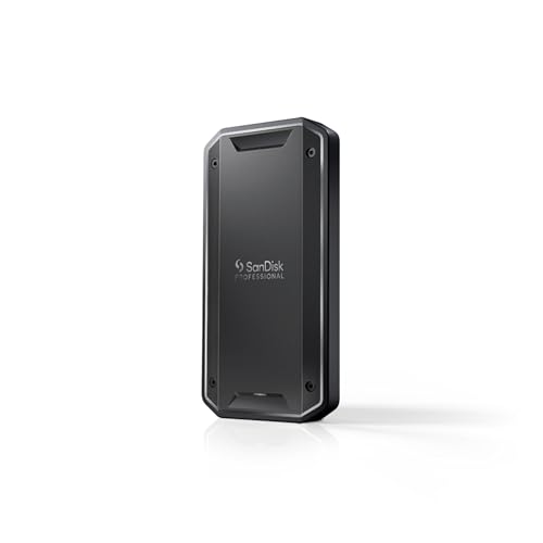 SanDisk PROFESSIONAL PRO-G40 SSD 1 TB (mobile SSD, exFAT formatiert, robuste NVMe SSD mit Thunderbolt 3, USB-C, bis zu 3.000 MB/s Lesen, IP68 Gehäuse, staub- und wasserbeständig) von SanDisk Professional