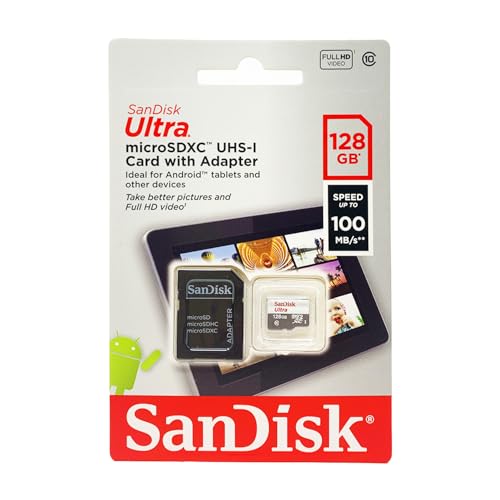 SANDISK Ultra MICROSDXC 128GB + SD Adapter 100MB/S Class 10 UHS-I - Tablet Packaging von SanDisk