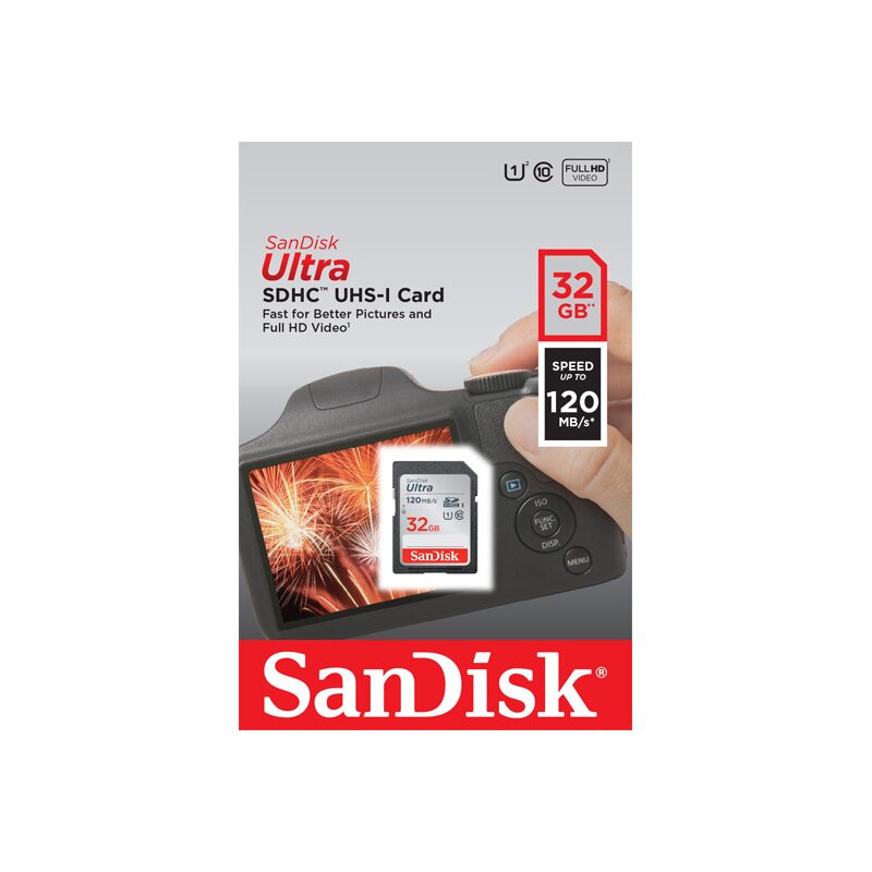 SDHC-Card 32GB, Ultra, Class 10, UHS-I von SanDisk
