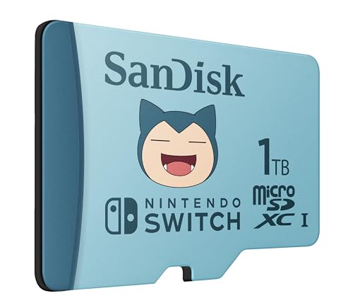 SanDisk 1TB Pokemon Relaxo microSD-Karte für Nintendo Switch, bis zu 100 MB/s Lesegeschwindigkeit, bis zu 90 MB/s Schreibgeschwindigkeit, 4K UHD, V30, U3 von SanDisk