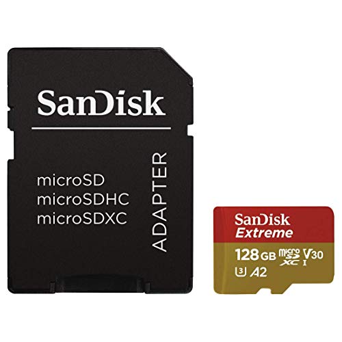 SanDisk Extreme 128 GB microSDXC Memory Card for Action Cameras and Drones with A2 App Performance up to 160 MB/s, Class 10, U3, V30isk Extreme 128GB microSDXC Memory Card for Action Cameras von SanDisk