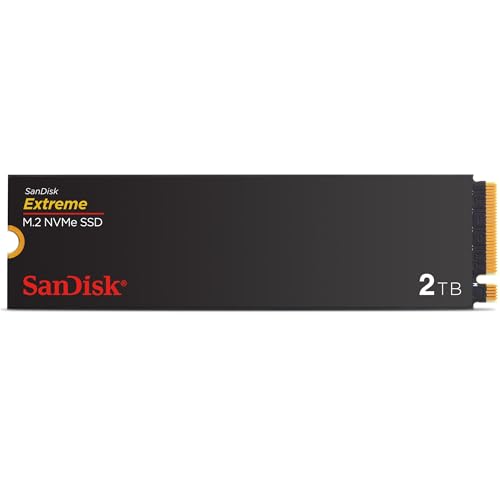 SanDisk Extreme M.2 NVMe SSD 2 TB (Interne SSD, PCIe Gen 4.0, bis zu 5.150 MB/s, nCache-Technologie, 5 Jahre Garantie) von SanDisk